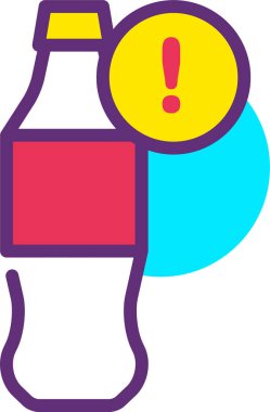 kola web simgesi, basit vektör illüstrasyonu