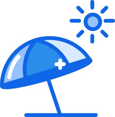 Mavi şemsiye. Basit tasarım