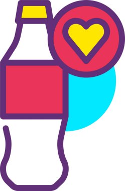 kola web simgesi, basit vektör illüstrasyonu