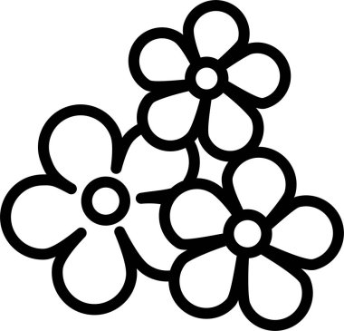 Çiçek. Web simgesi basit illüstrasyon