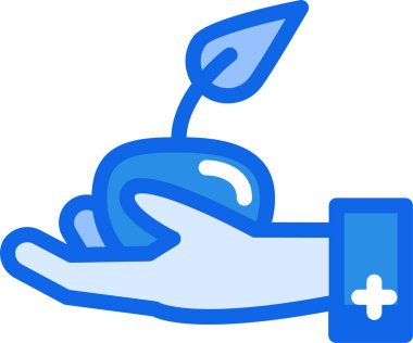   Elma tutan eller, vektör çizimi 