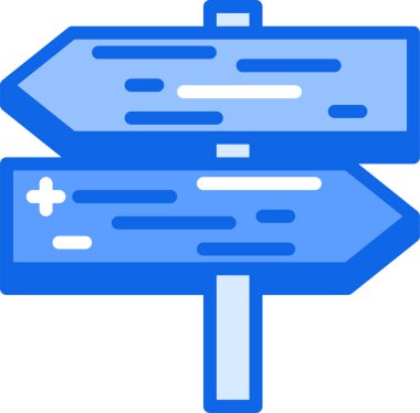 Yol. Web simgesi basit illüstrasyon