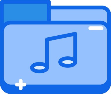 Müzik simgesine sahip dizin, beyaz arkaplanda izole edilmiş vektör illüstrasyonu  