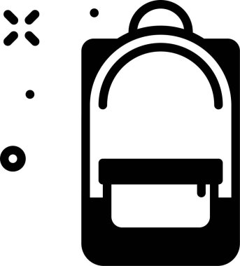 Çanta. Web simgesi vektör illüstrasyonu