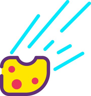 meteor. Web simgesi basit illüstrasyon