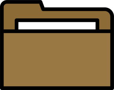 Beyaz arkaplanda izole edilmiş dizin simgesi ve vektör illüstrasyonu   