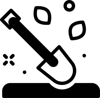 Kürek. Web simgesi basit illüstrasyon