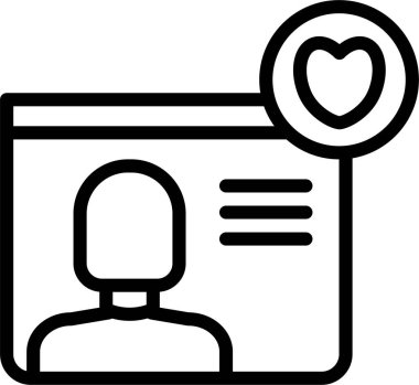 kullanıcı profili simgesi, basit vektör illüstrasyonu 