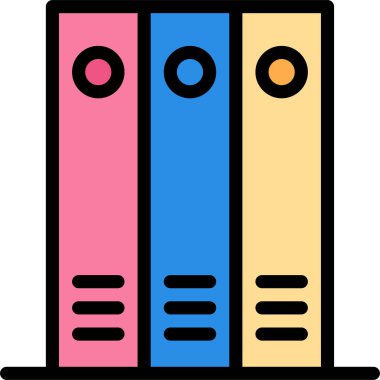 Kütüphane. Web simgesi basit illüstrasyon