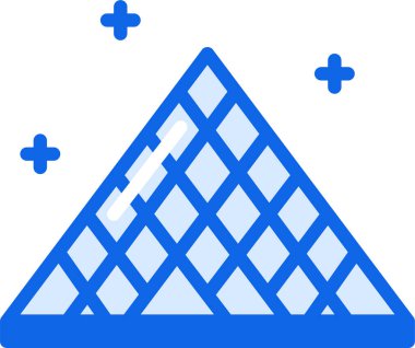 Hastane vektör ikonu. biçim iki renkli düz sembol, mavi ve beyaz renkler, yuvarlak açılar, siyah arkaplan