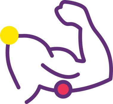 Kas yığını insan vücudunun çizgi film çizimi. 