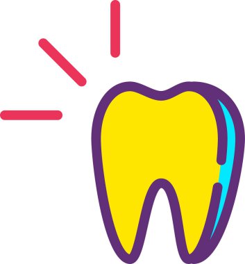 Diş. Web simgesi basit illüstrasyon