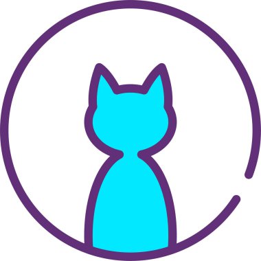 Benzersiz kedi vektör simgesi