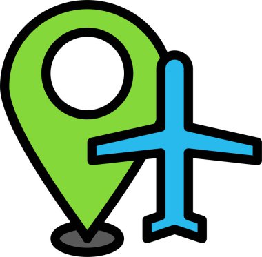 Harita iğnesi. Basit resimleme