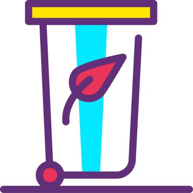 Mor ve mavi su musluğunun dikey vektör çizimi