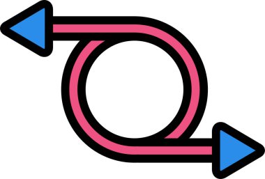 ok, sol, aşağı, dönüş, yön, yön, sağ çizgi, kalın,