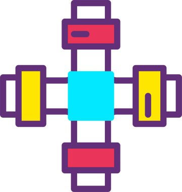 Modern b 'nin vektör çizimi robot simgesinden yoksun