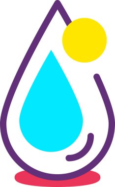 Su damlası. Basit resimleme