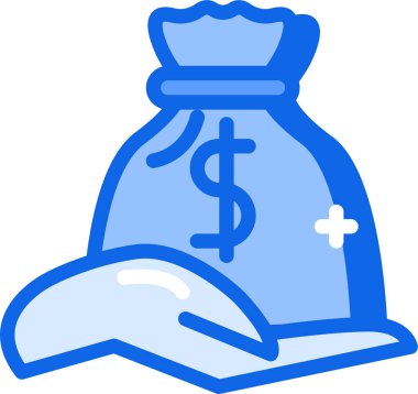 para ve finansal web simgesi, basit vektör illüstrasyonu   