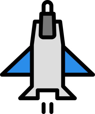 Roket. Web simgesi basit illüstrasyon