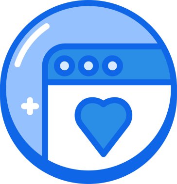 Kalp. Web simgesi basit illüstrasyon