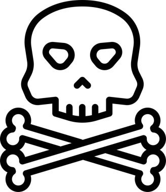 Kafatası. Web simgesi basit illüstrasyon