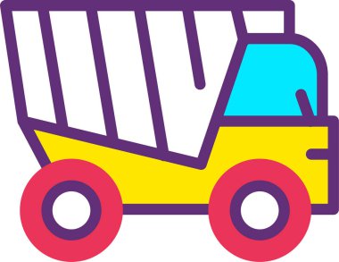 Kamyon. Web simgesi basit illüstrasyon