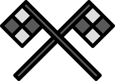 Bir çapraz simgenin vektör illüstrasyonu