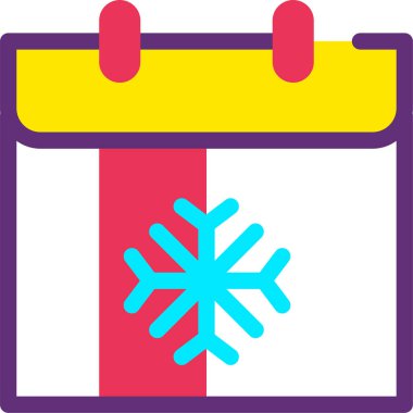 Noel 'de. Web simgesi basit illüstrasyon