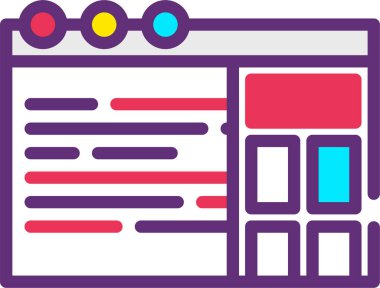 Arayüz web simgesi, basit vektör illüstrasyonu