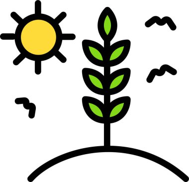 Bitki. Web simgesi basit illüstrasyon