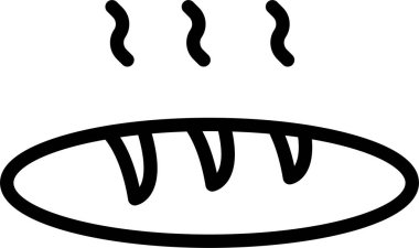 ekmek web simgesi, basit vektör illüstrasyonu 