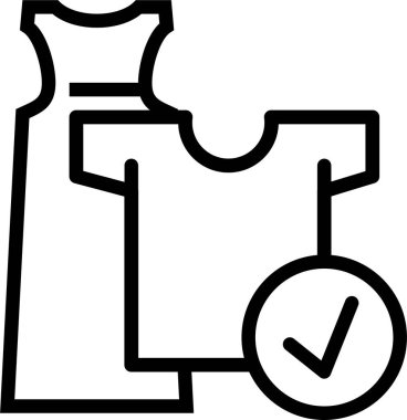 giysi web simgesi, basit vektör illüstrasyonu