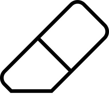 Silgi. Web simgesi basit illüstrasyon