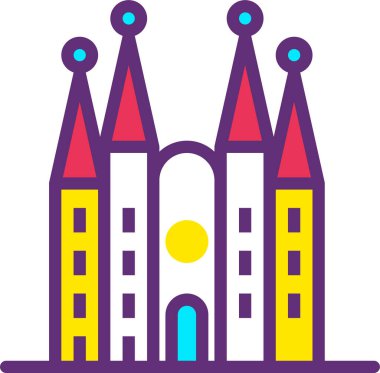 Şato. Web simgesi basit illüstrasyon