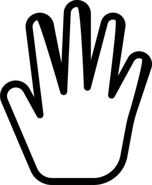 El hareketi simgesi, vektör illüstrasyonu