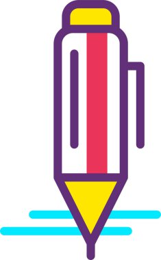 Kalem ağ simgesi, beyaz arkaplanda izole edilmiş basit vektör illüstrasyonu