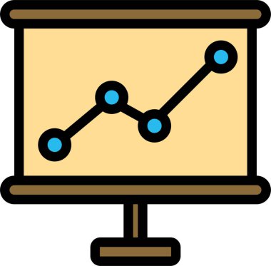 Analizler. Web simgesi basit illüstrasyon