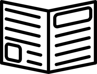 Gazete. Web simgesi basit illüstrasyon