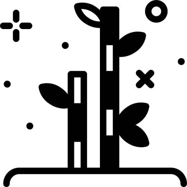 Bambu ağ simgesi, basit illüstrasyon