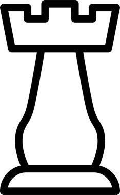 Satranç web simgesi, basit vektör illüstrasyonu