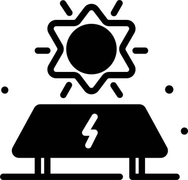 Güneş paneli. Web simgesi