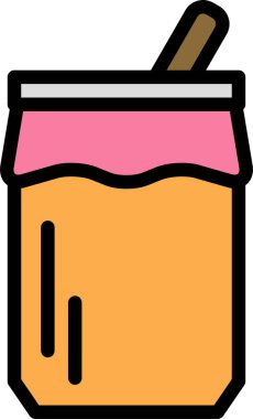 yiyecek ve içecek düz vektör simgesi