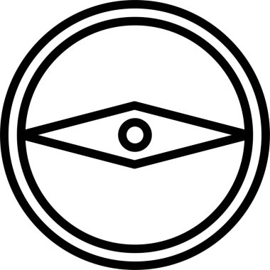 pusula web simgesi, basit vektör illüstrasyonu