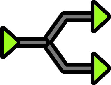 Intersect web simgesi, basit illüstrasyon