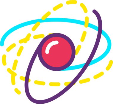 Bir gezegen simgesinin vektör illüstrasyonu