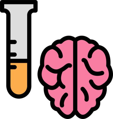 Beyin iksiri web simgesi, basit illüstrasyon