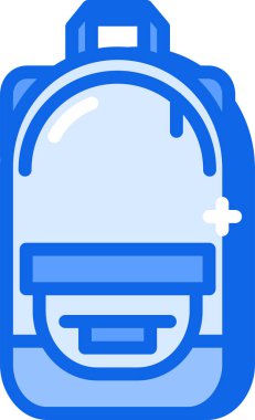 Sırt çantası. Web simgesi basit illüstrasyon