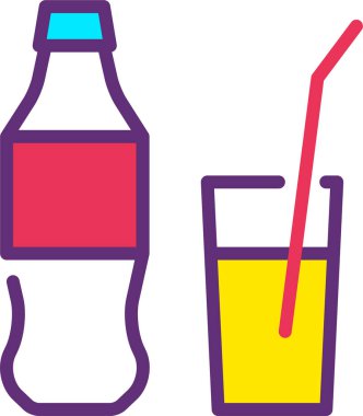 kola web simgesi, basit vektör illüstrasyonu