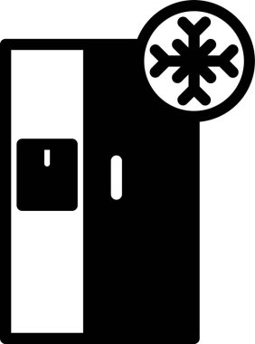 Buzdolabı. Web simgesi basit illüstrasyon